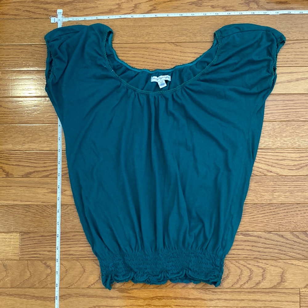 American Eagle Outfitters Teal Short Sleeve Top